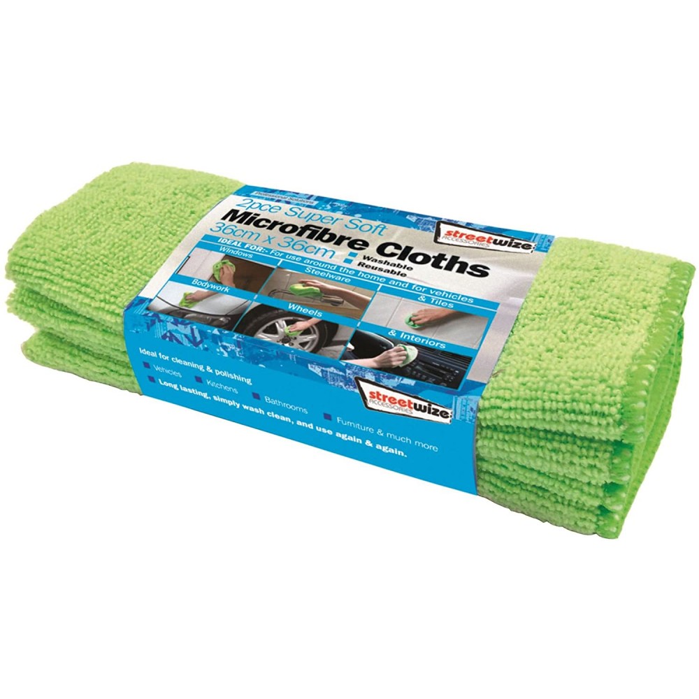 Image for Streetwize 20 retail packs x 2pc Microfibre Glass Towel