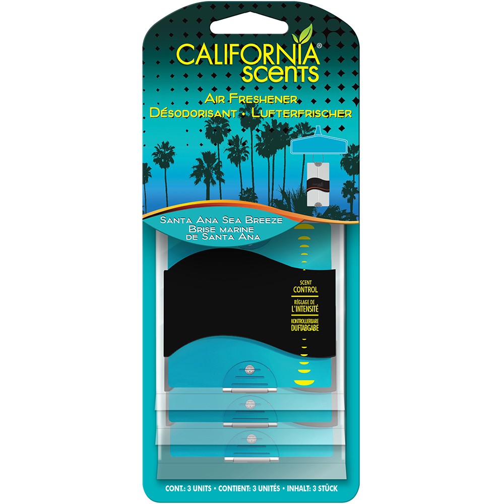 Image for California Car Scents 301411600 Air freshener Paper Santa Ana Sea Breeze 3 Pack
