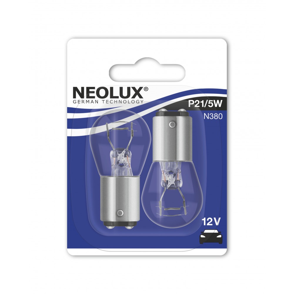 Image for Neolux N380-02B 12v 21/5w BAY15d (380) Twin blister