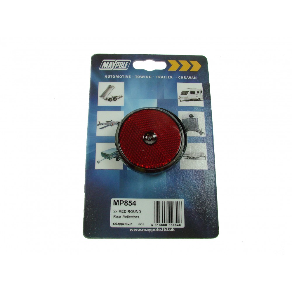 Image for Maypole MP854 Reflectors 2 Round - Red