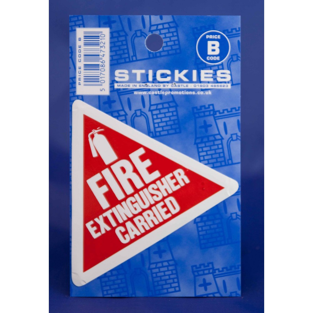 Image for Castle V145 Fire Extinguisher Carried B Code Stickers