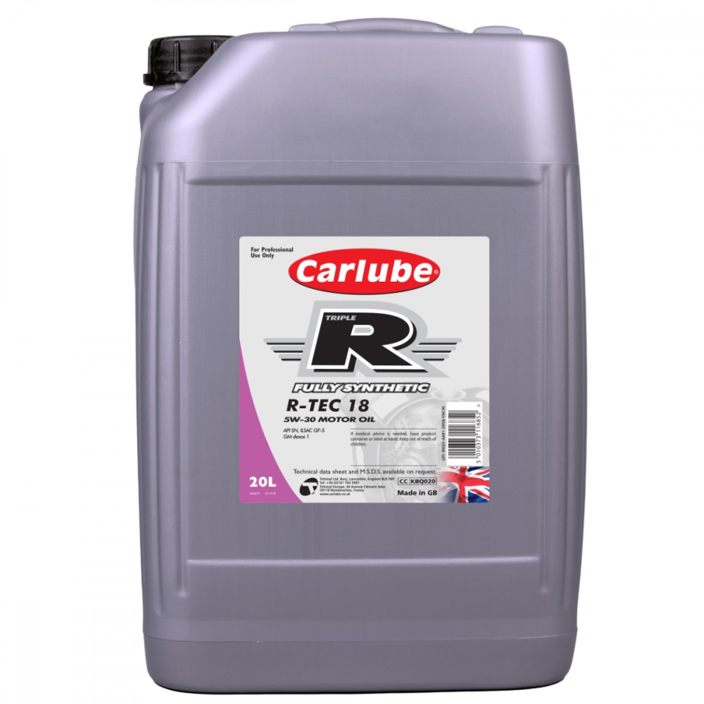 Image for Triple-R R-TEC-18 5W-30 GM Dexos-I Fully Synthetic 20 Litre