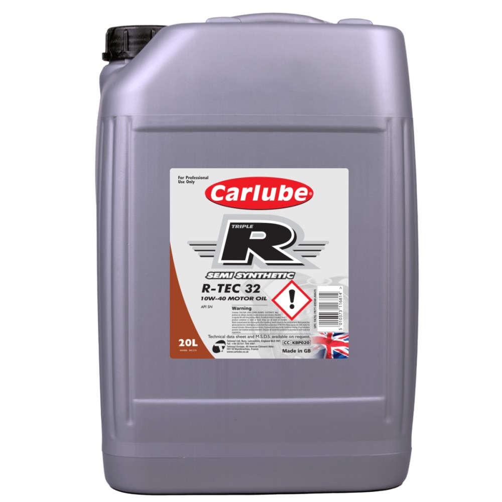 Image for Triple-R R-TEC-32 10W-40 API SN Semi Synthetic 20 Litre