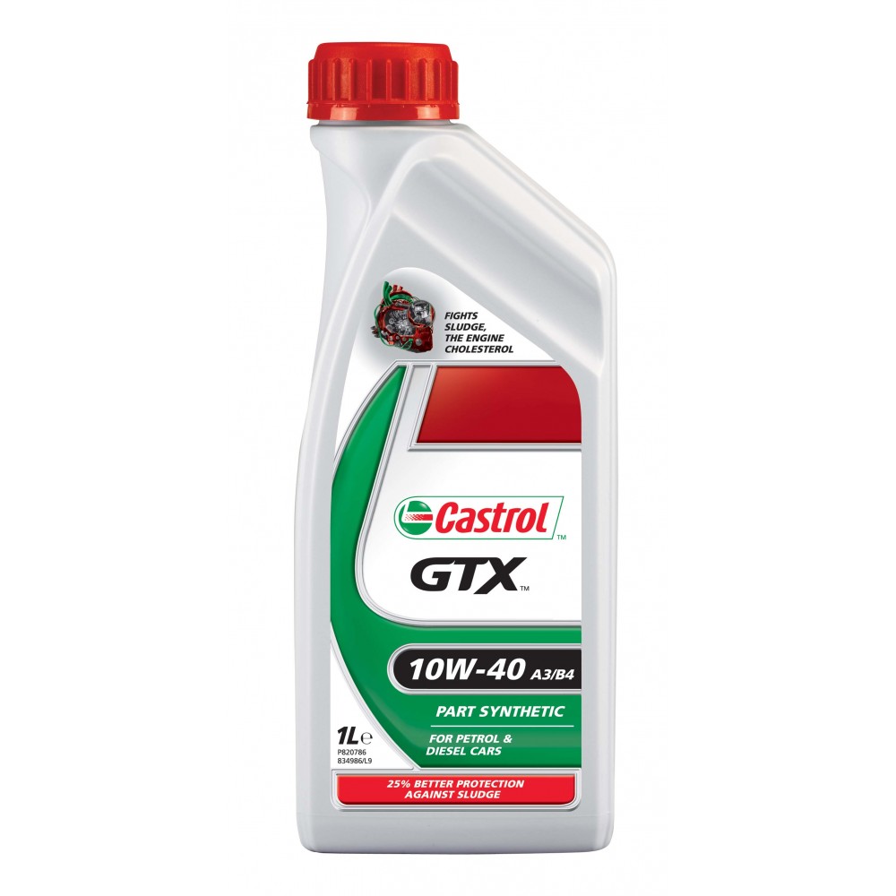 Image for Castrol A79290 GTX 10W-40 A3/B4 Semi Synthetic Engine Oil 1L