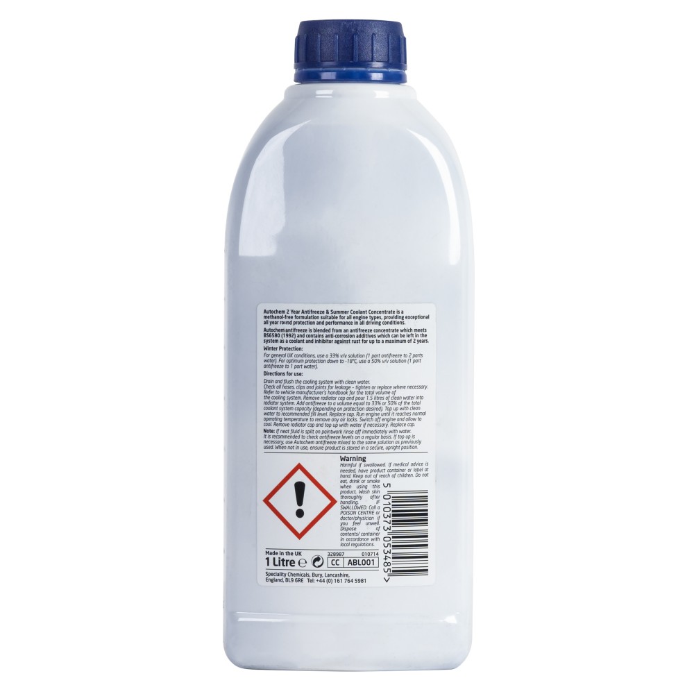 Autochem ABL001 Blue 2 Year Antifreeze 1 Tetrosyl Express Ltd
