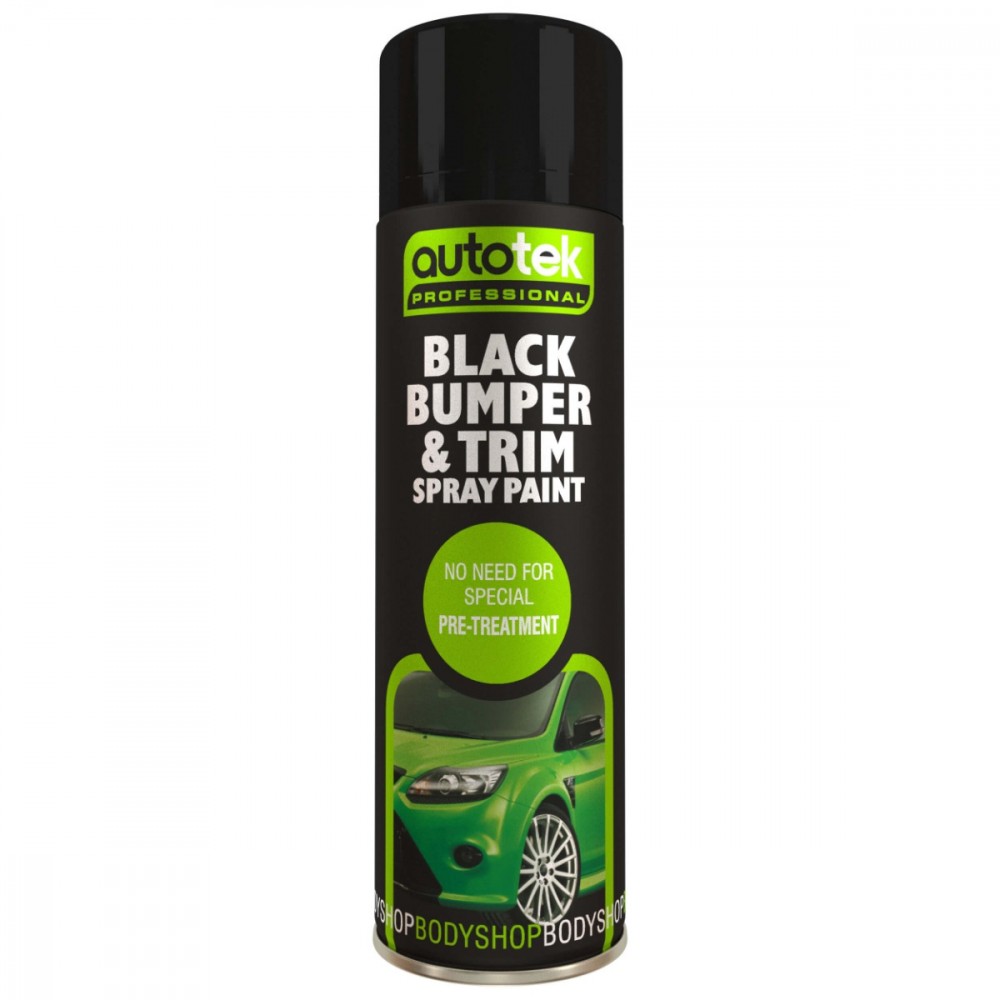 Image for Autotek Black Bumper & Trim Spray Paint 500ml