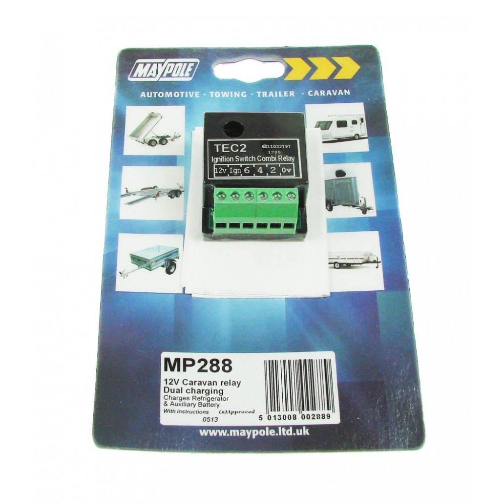 Image for Maypole MP288 20 Amp Caravan Battery Charging Relay