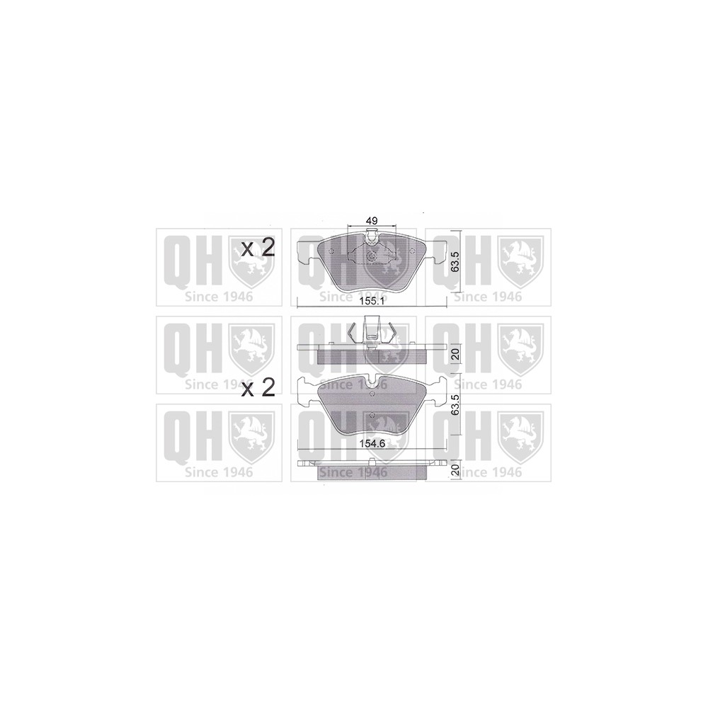 Image for QH BP1503 Brake Pad Set