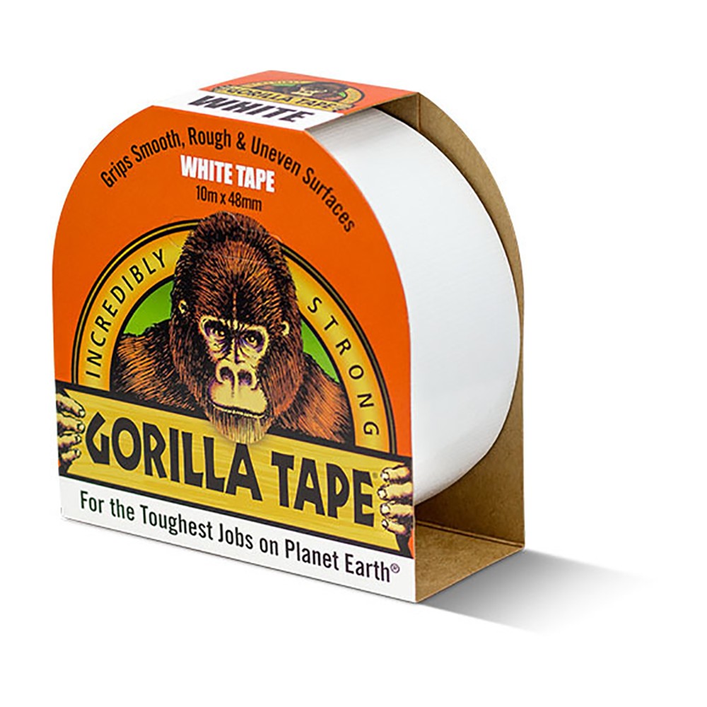 Image for Gorilla 3044611 White Tape 10m x 48mm