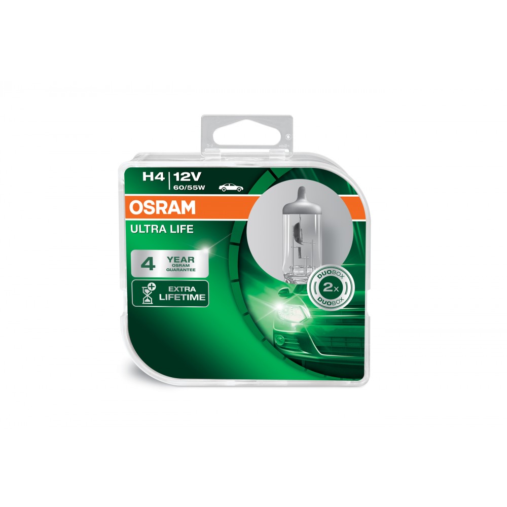 Image for Osram 64193ULT-HCB OSRAM ULALIFE H4 TWIN DUO PACK