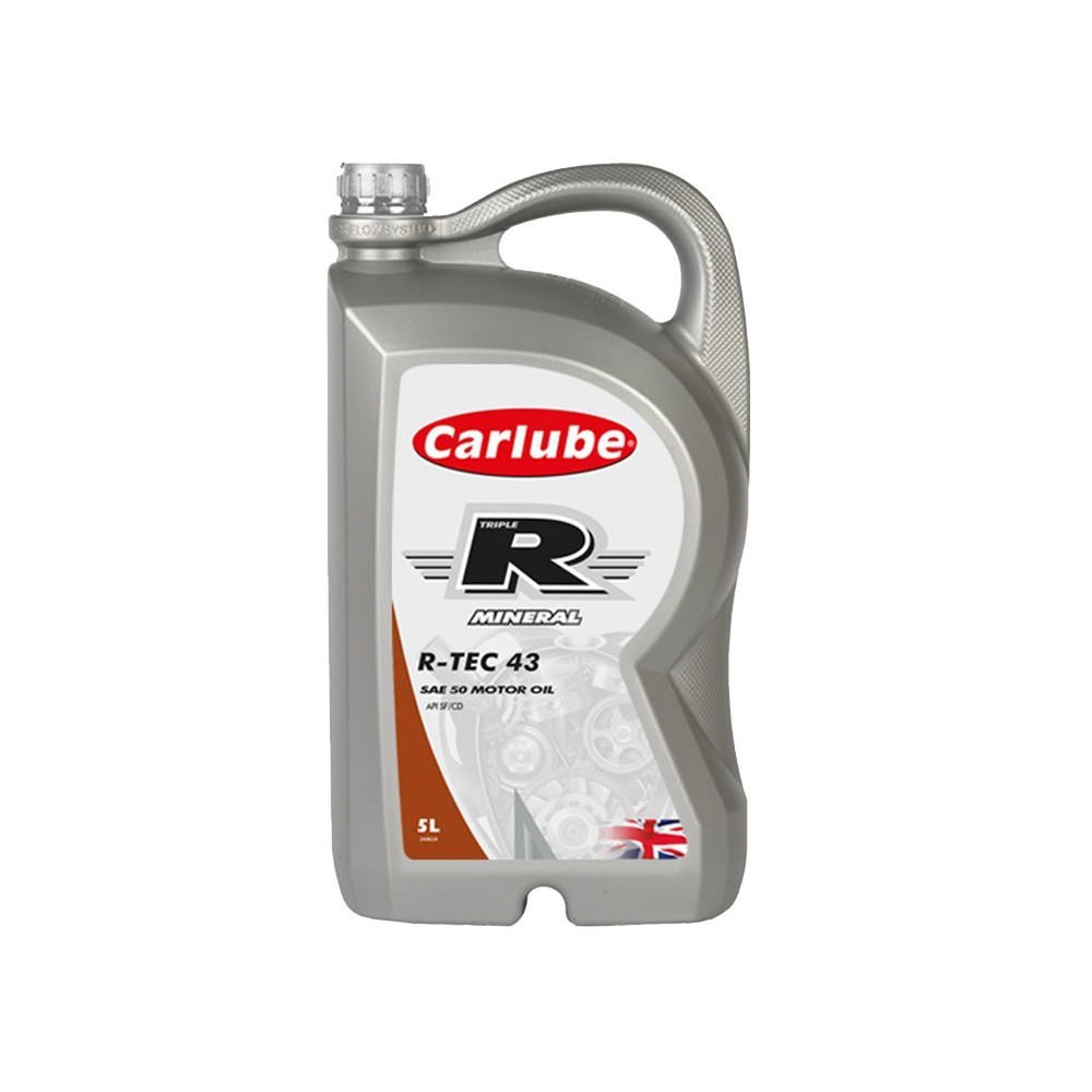 Image for Triple-R R-TEC-43 SAE-50 API SF/CD Mineral 5 Litre