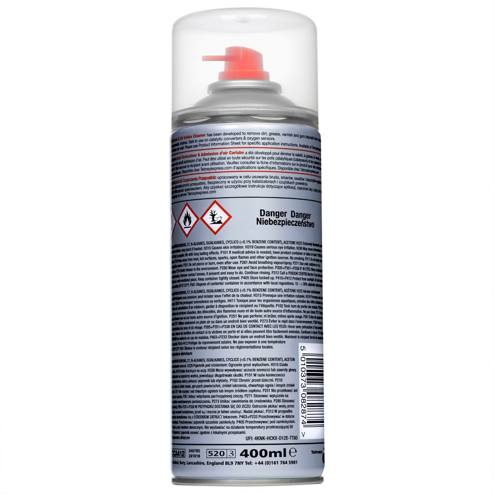 Carlube Carb and Air Intake Clean 400ml Tetrosyl Express Ltd