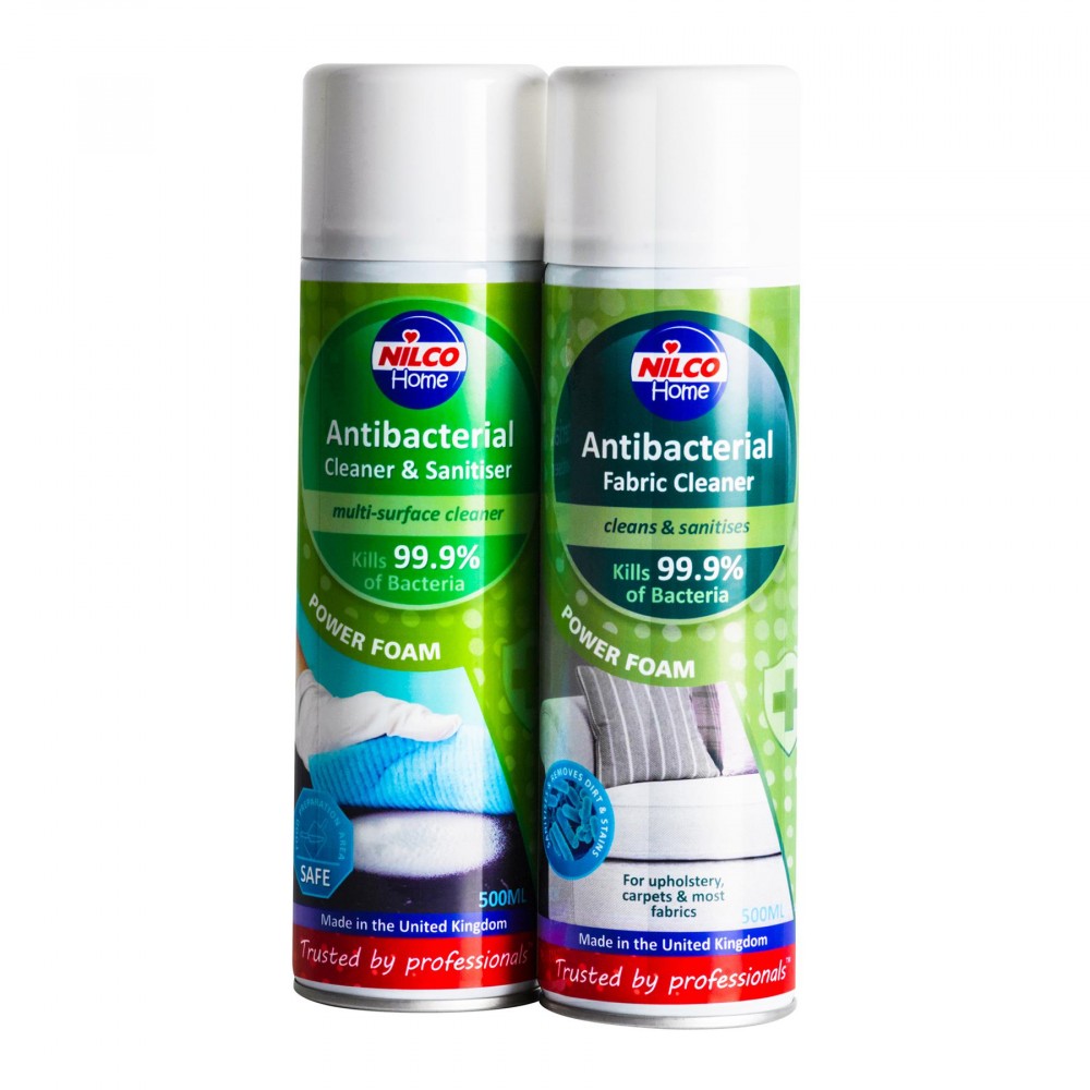 Image for Nilco SVTN500ABMIX Antibacterial Multi-Purpose & Fabric Upholstery Power Foam Cleaner and Sanitiser 500ml