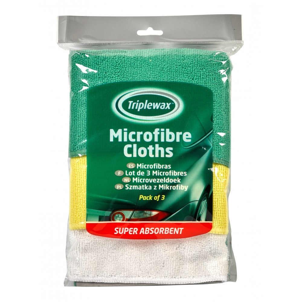 Image for Triplewax CTA024 Triple Pack Microfibre Cloths