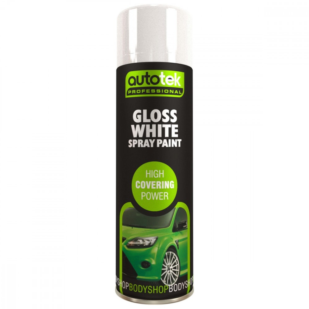 Image for Autotek Gloss White Spray Paint 500ml