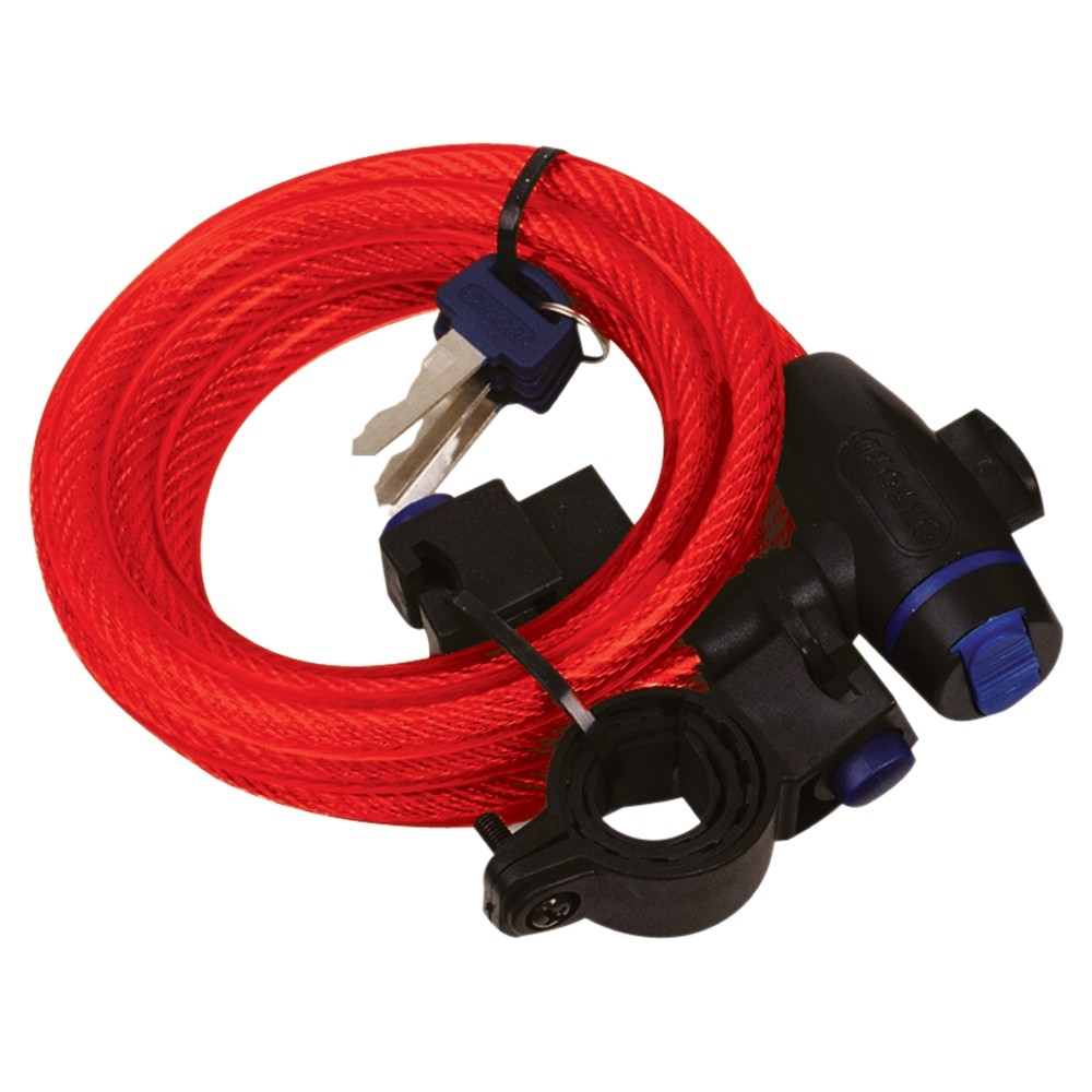 Image for Oxford OF249 Cable Lock 12mm x 1800mm Red