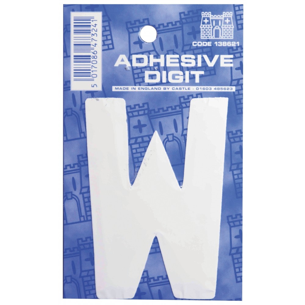 Image for Castle WW W Self Adhesive Digits White 3inc