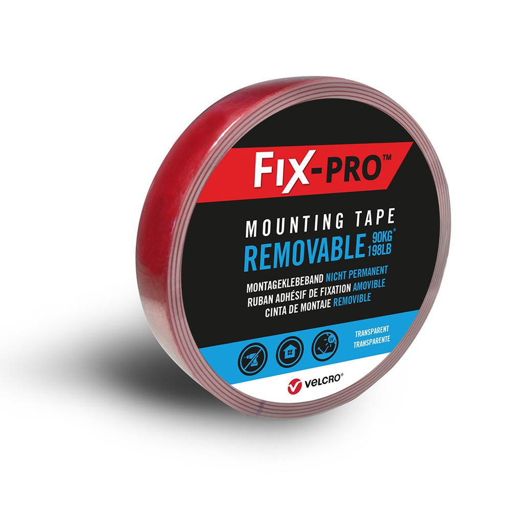 Image for FIX-PRO  Mounting Tape Removable 19 1/2ft x 1in 90kg/198l