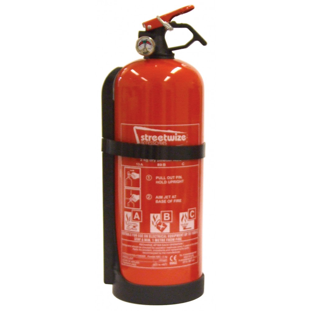 Image for Streetwize SWFE2G 2 kg Dry Powder ABC+ Gauge Fire Extinguisher