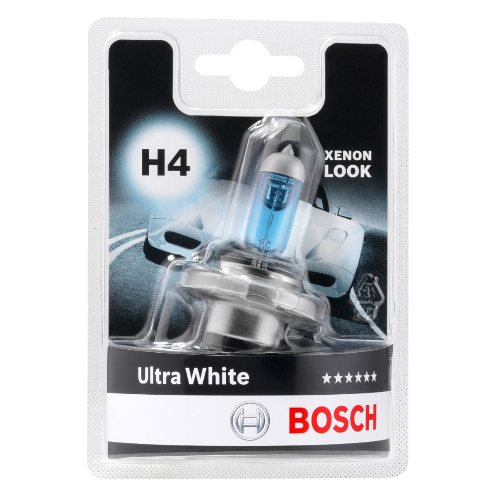 Image for Bosch Ultra White H4 12V 60/55W Single Bulb