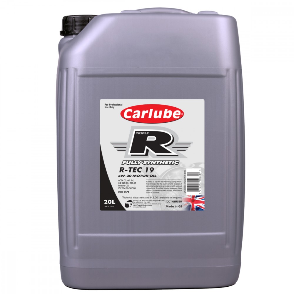 Image for Triple-R R-TEC-19 5W-30 C3 VW Fully Synthetic 20 Litre