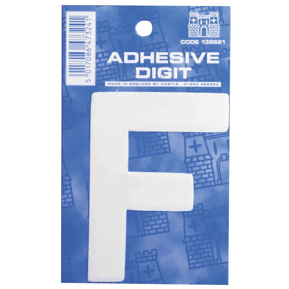 Image for Castle WF F Self Adhesive Digits White 3inc