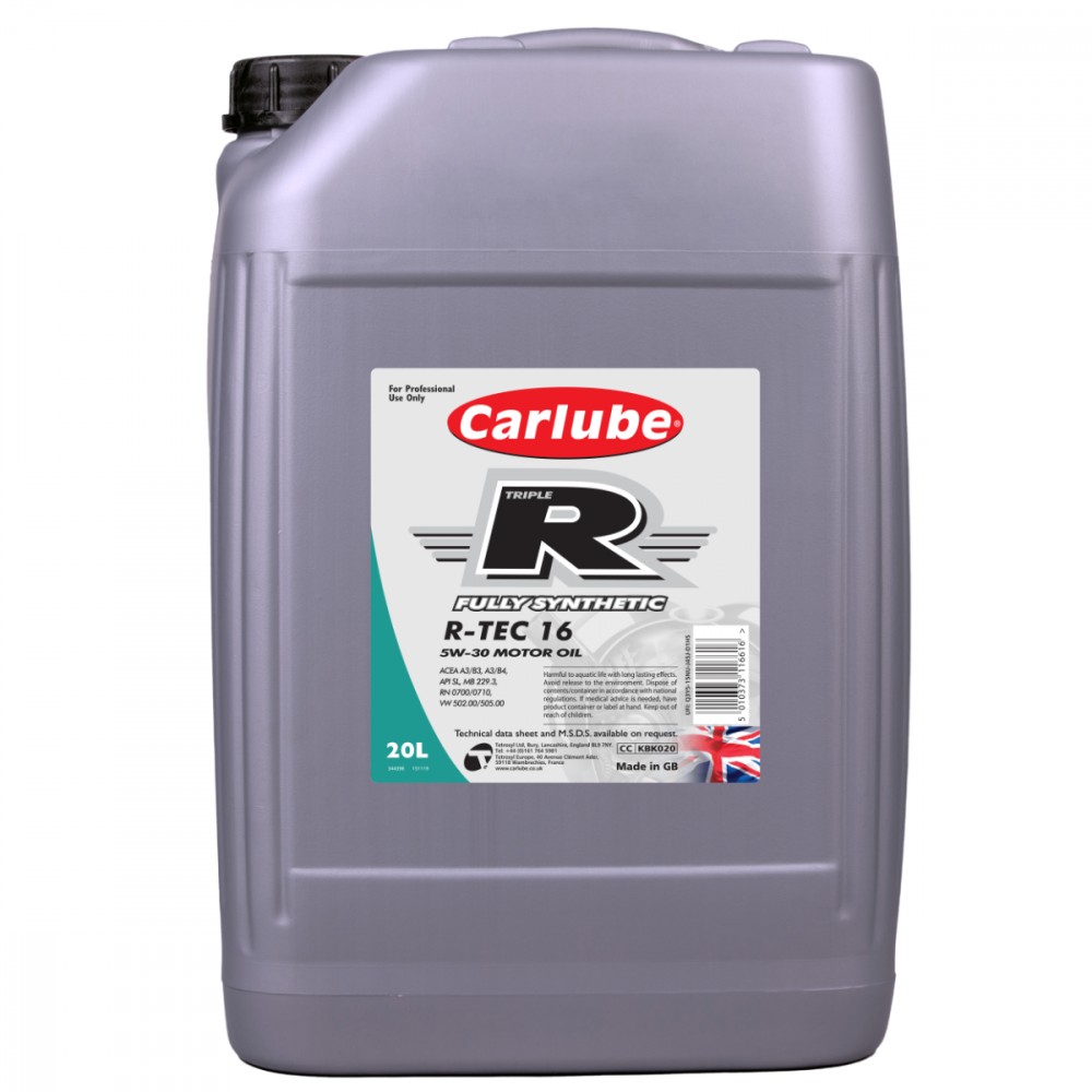 Image for Triple-R R-TEC-16 5W-30 A3/B3 A3/B4 Fully Synthetic 20 Litre