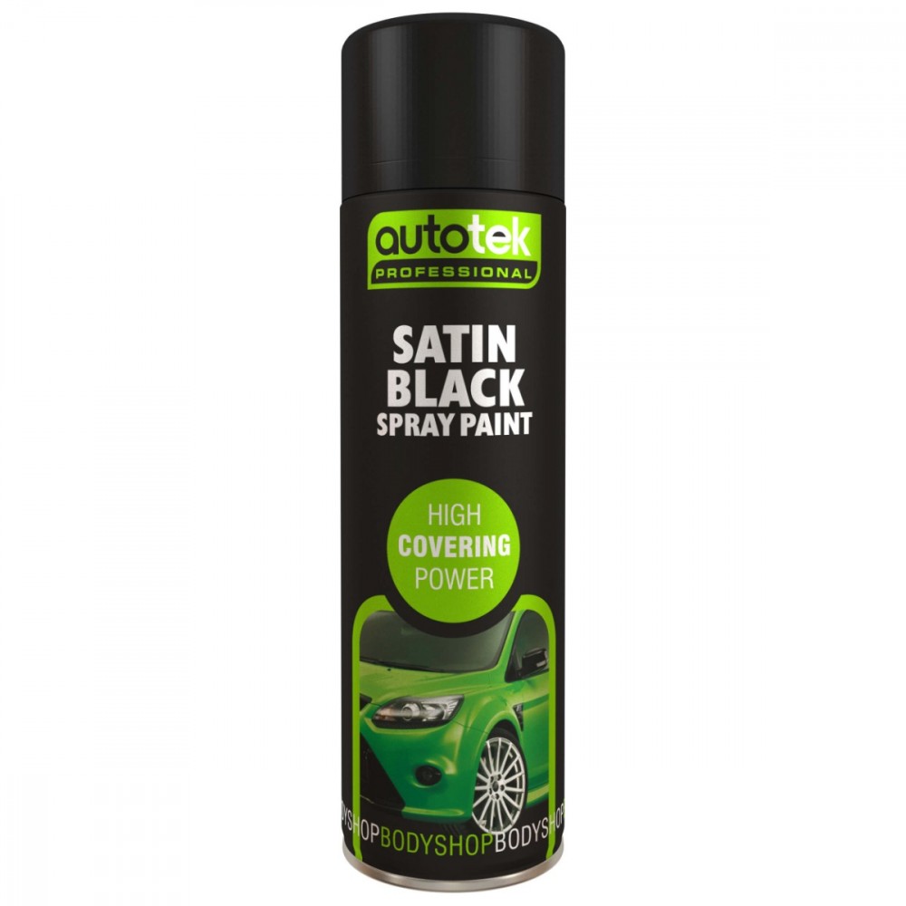 Autotek Satin Black Spray Paint 500ml - Tetrosyl Express Ltd