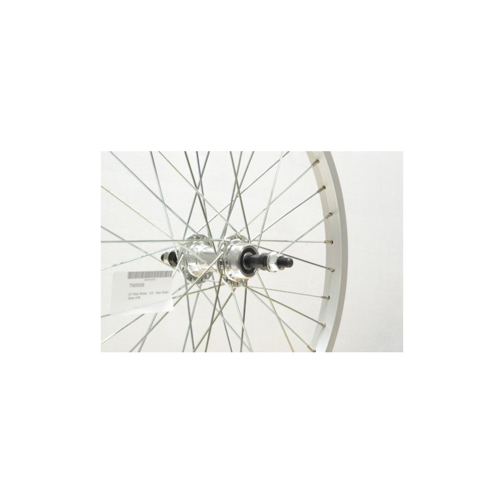 Image for Oxford TWR008 Rear Wheel 20'' MTB Silver Single Wall Nutted