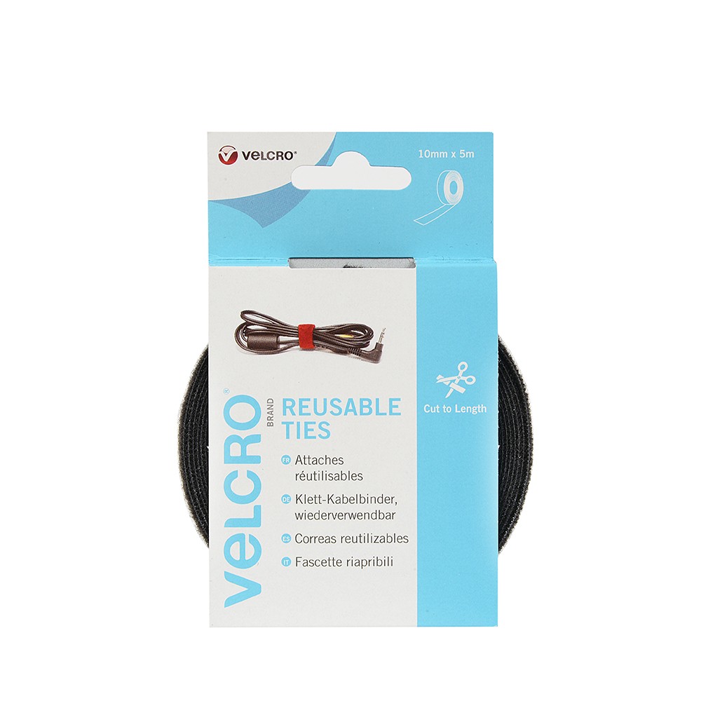 Image for VELCROÂ® Brand EC60253 Cable Ties Black 100mm x 5m roll