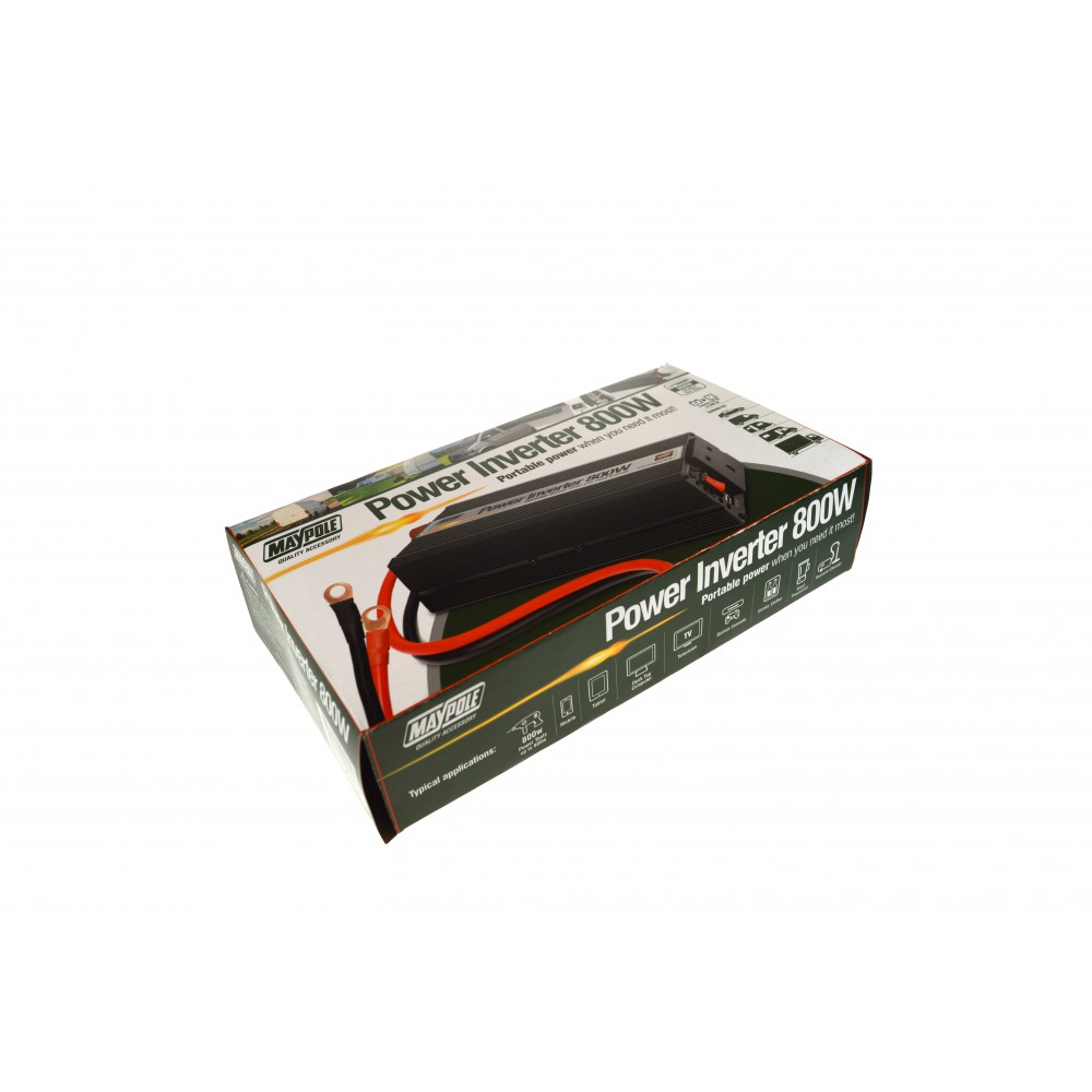 Image for Maypole MP56080 800W 12V/230V Power Inverter with USB