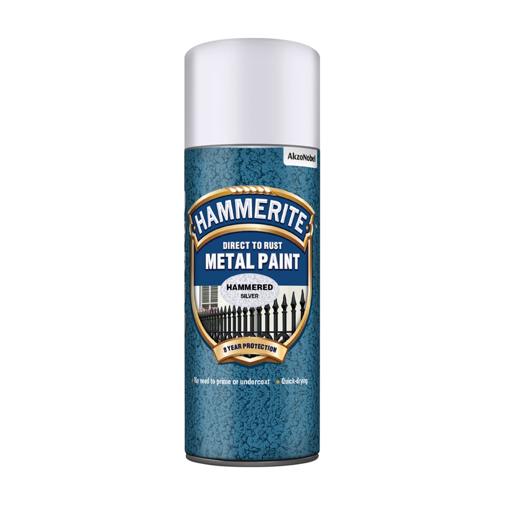 Hammerite 5084783 Hammered Silver Grey 400ml Tetrosyl Express Ltd
