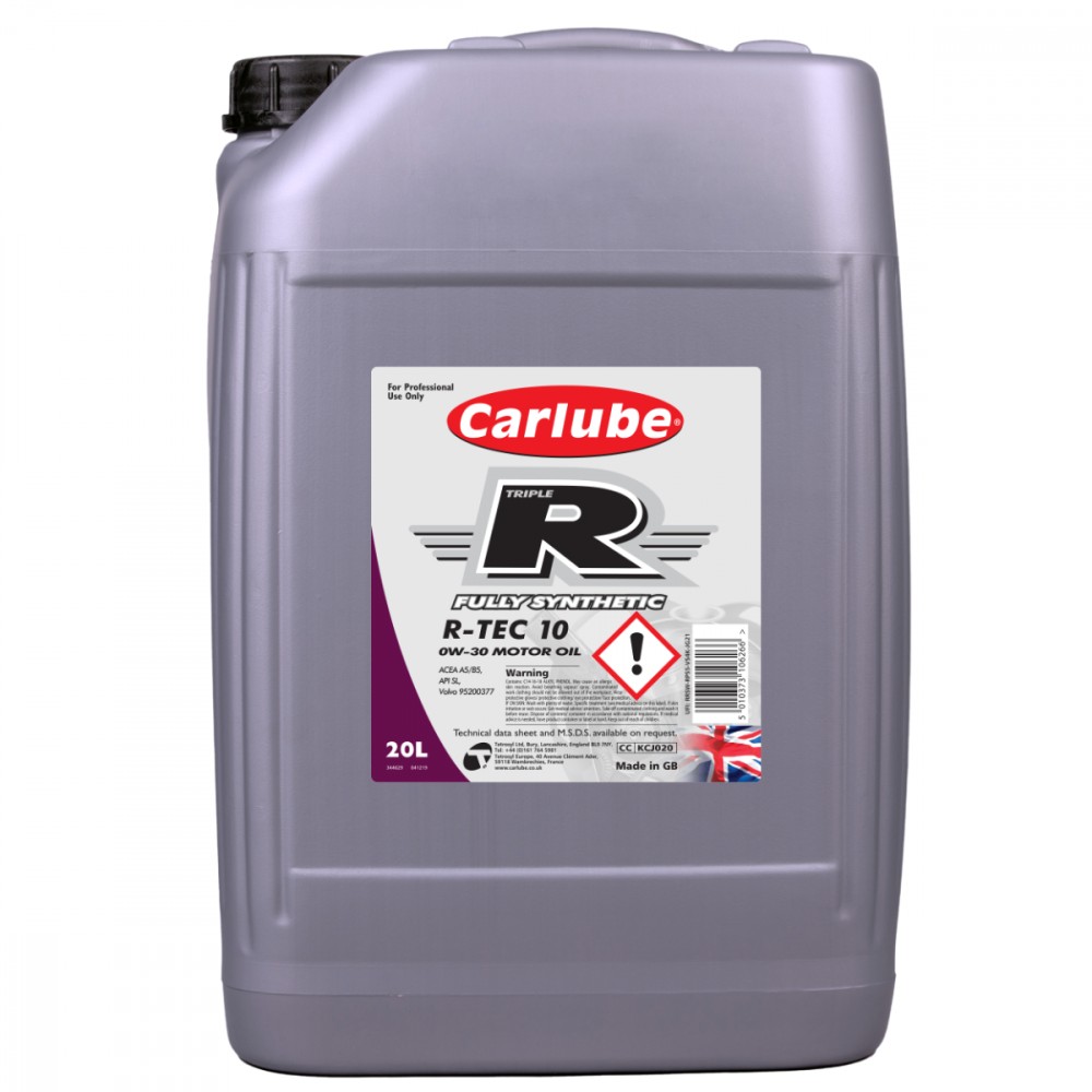 Image for Triple-R R-TEC-10 0W-30 Fully Synthetic 20 Litre
