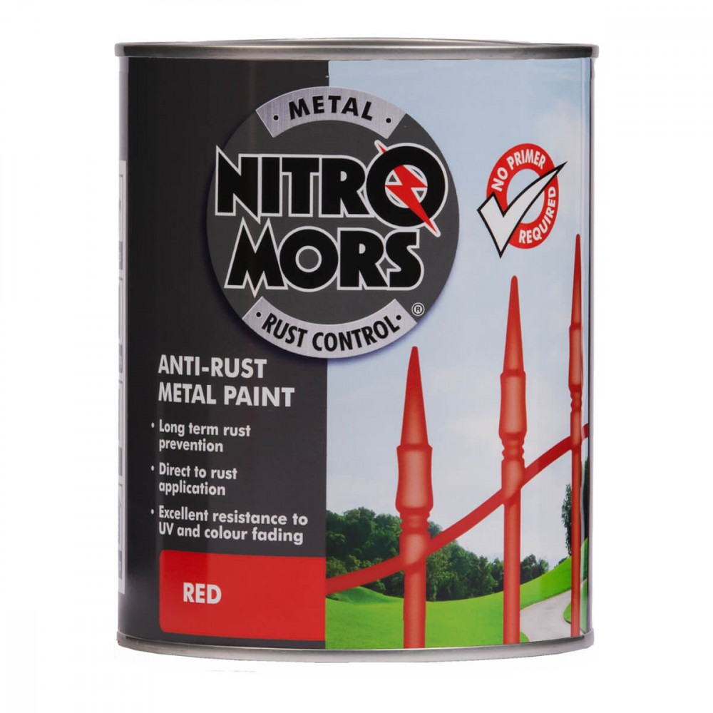Image for Nitromors Smooth Finish Metal Paint Red