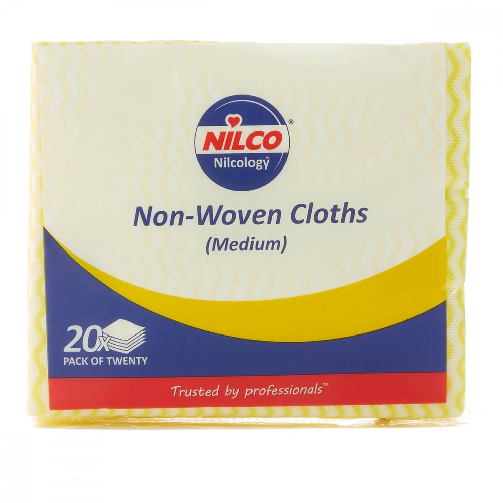 Image for Nilco Non-Woven Cloth Yellow Medium 20pc