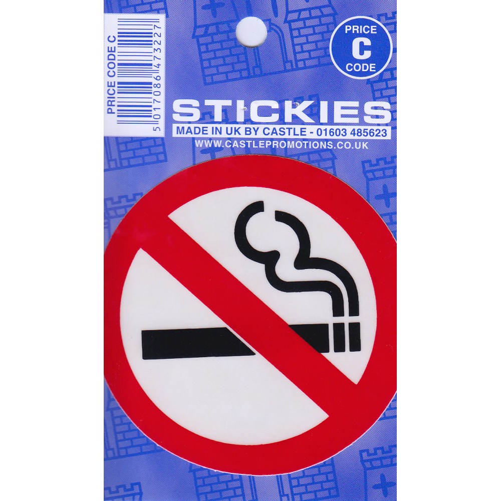 Image for Castle V369 No Smoking Clear C Code Stickers