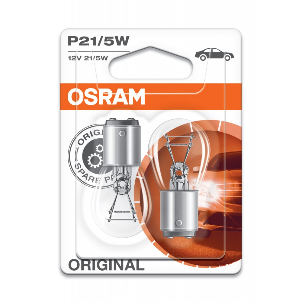 Image for Osram 7528-02B OE 12v 21/5w BAY15d (380) Twin blister
