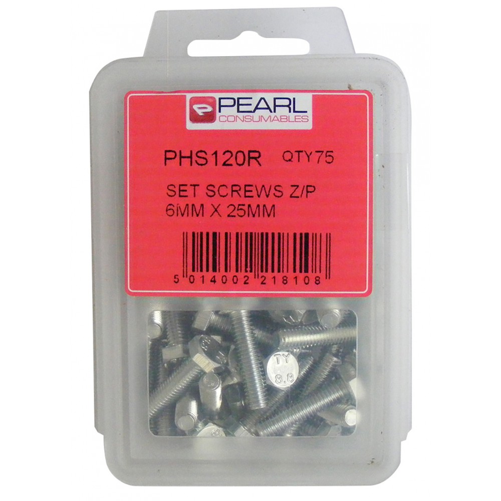 Image for Pearl PHS120R Screw Zinc Plated M6x25mm Pack of 75