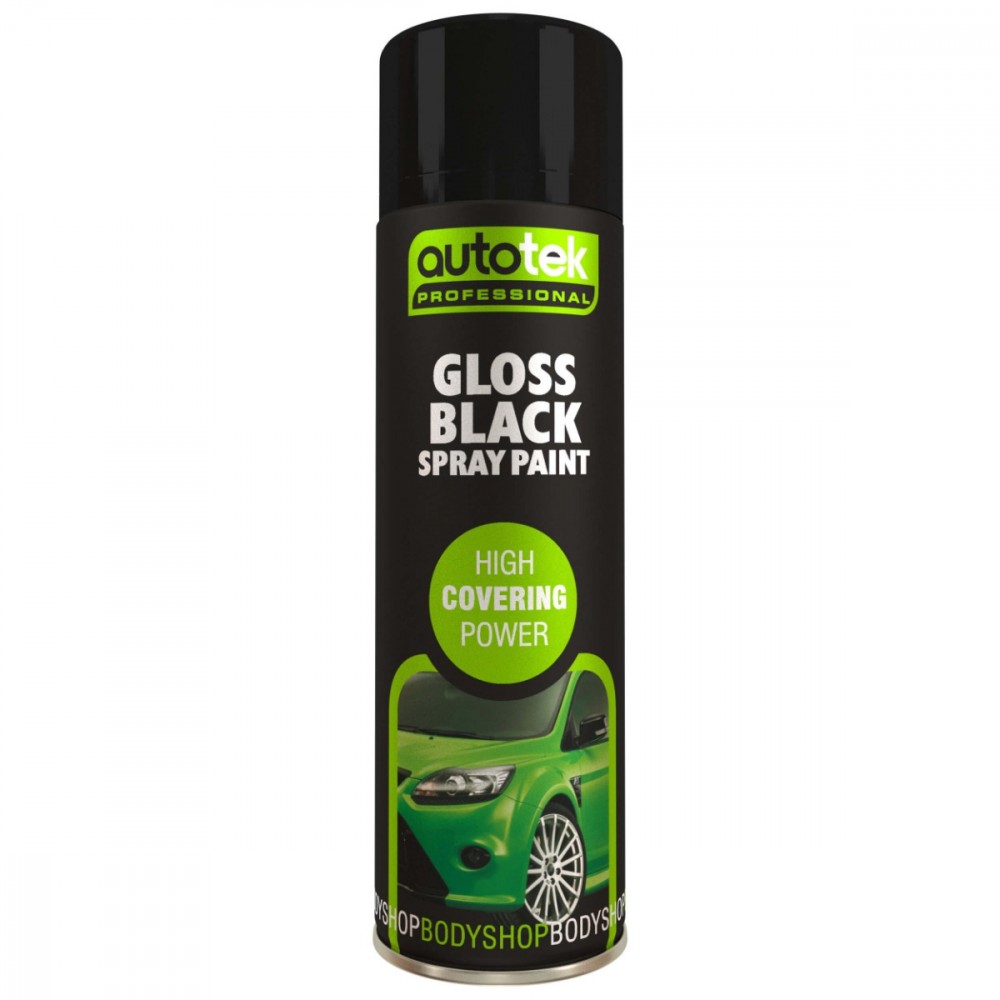 Image for Autotek Gloss Black Spray Paint 500ml