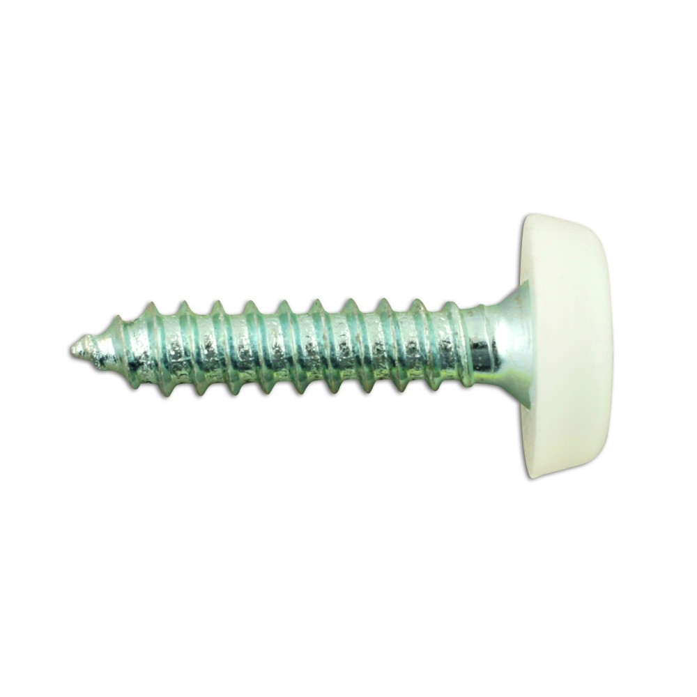 Image for Connect 31546 Number Plate Screw White No 10 x 1 Pk 100