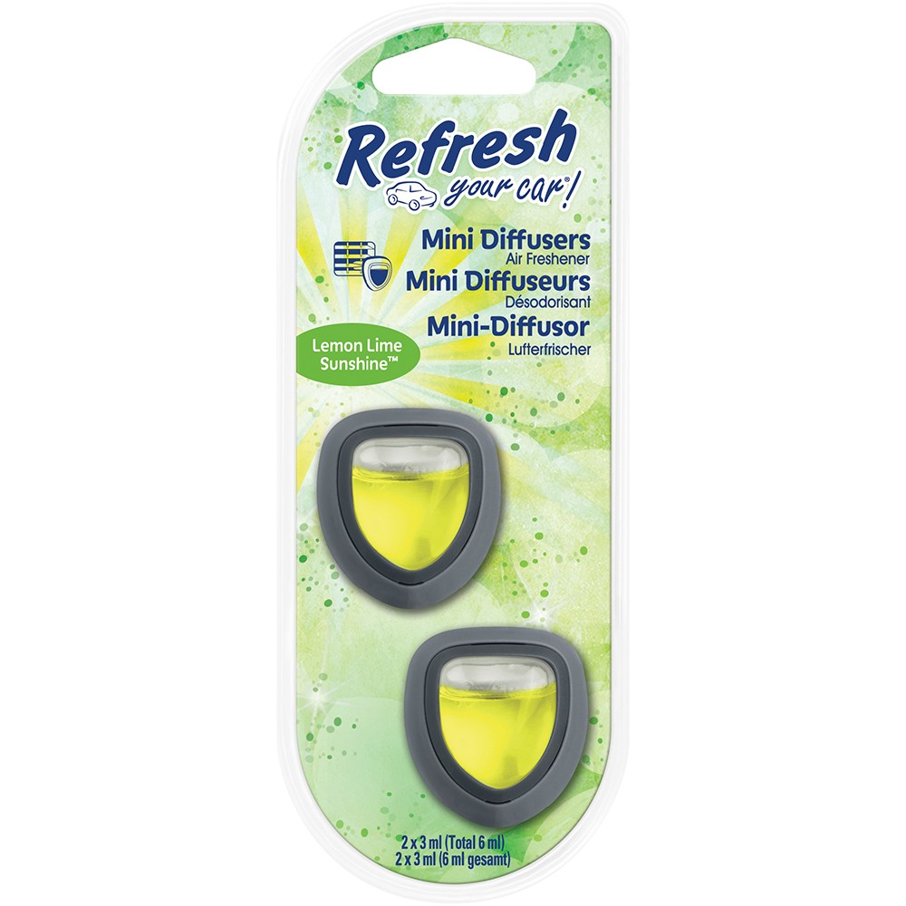 Image for Refresh Your Car 301410100 Air freshener Lemon Lime Sunshine Mini Diffuser 2 Pack