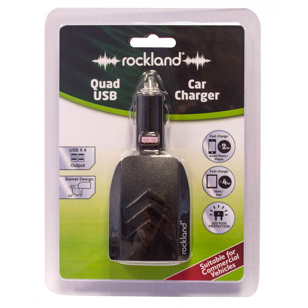 Image for Rockland RUC003 Quad USB Car Charger