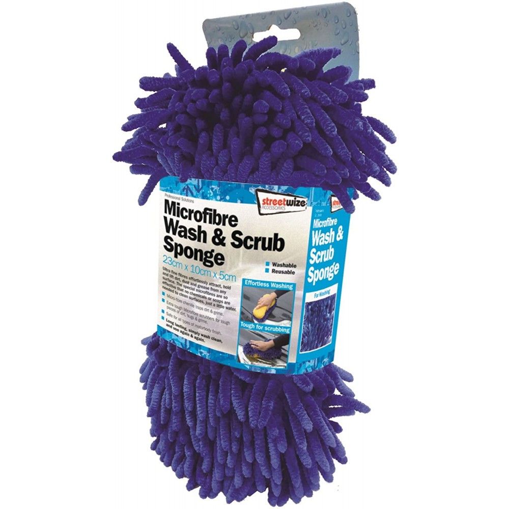 Image for Streetwize 6 x Microfibre Wash & Scrub Sponge