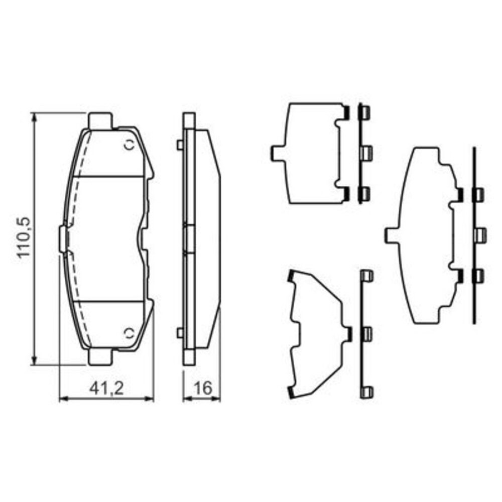 Image for Bosch Brake lining BP1209