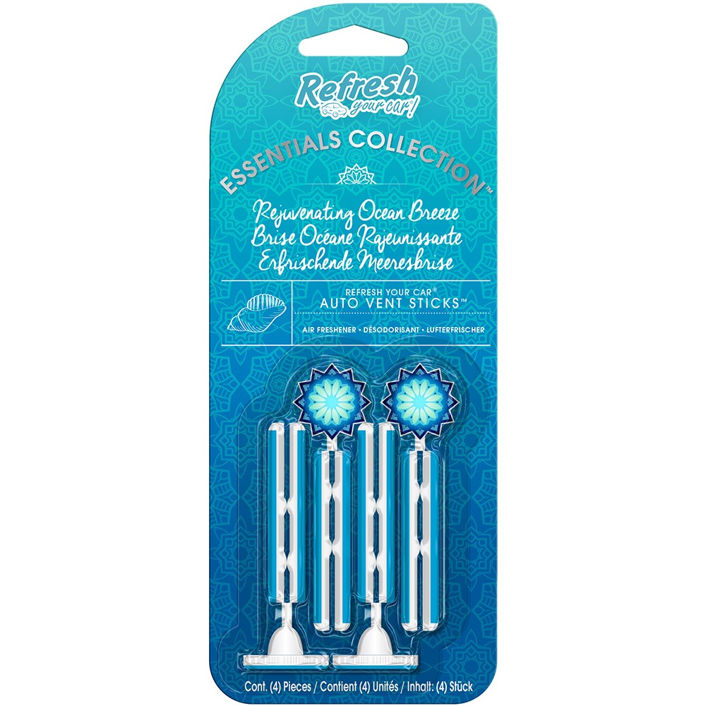 Image for Refresh Your Car 301542900 Air freshener Vent Stick 4 Pack Rejuvenating Ocean Breeze