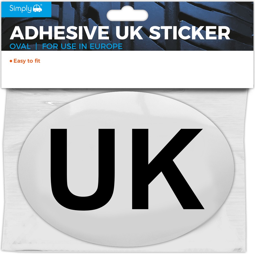 Image for Simply Oval Uk Adhesive Sticker