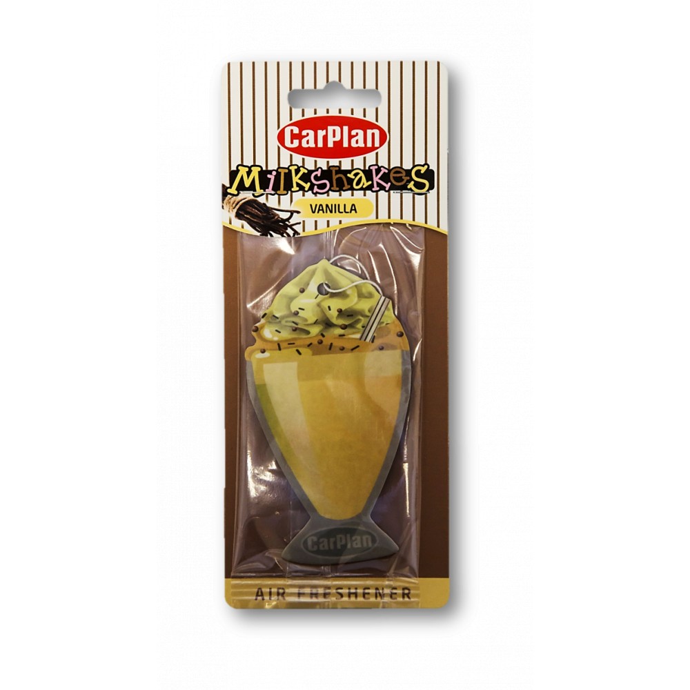 Image for CarPlan MVC001 Milkshake Carded Air Freshener - Vanilla