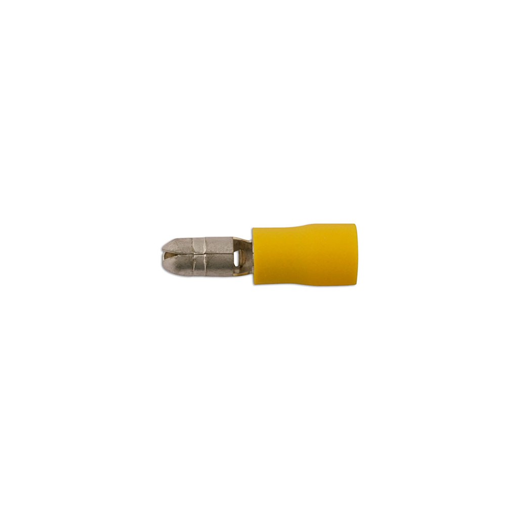 Image for Connect 30215 Yellow Male Bullet Terminal 5.0mm Pk 100
