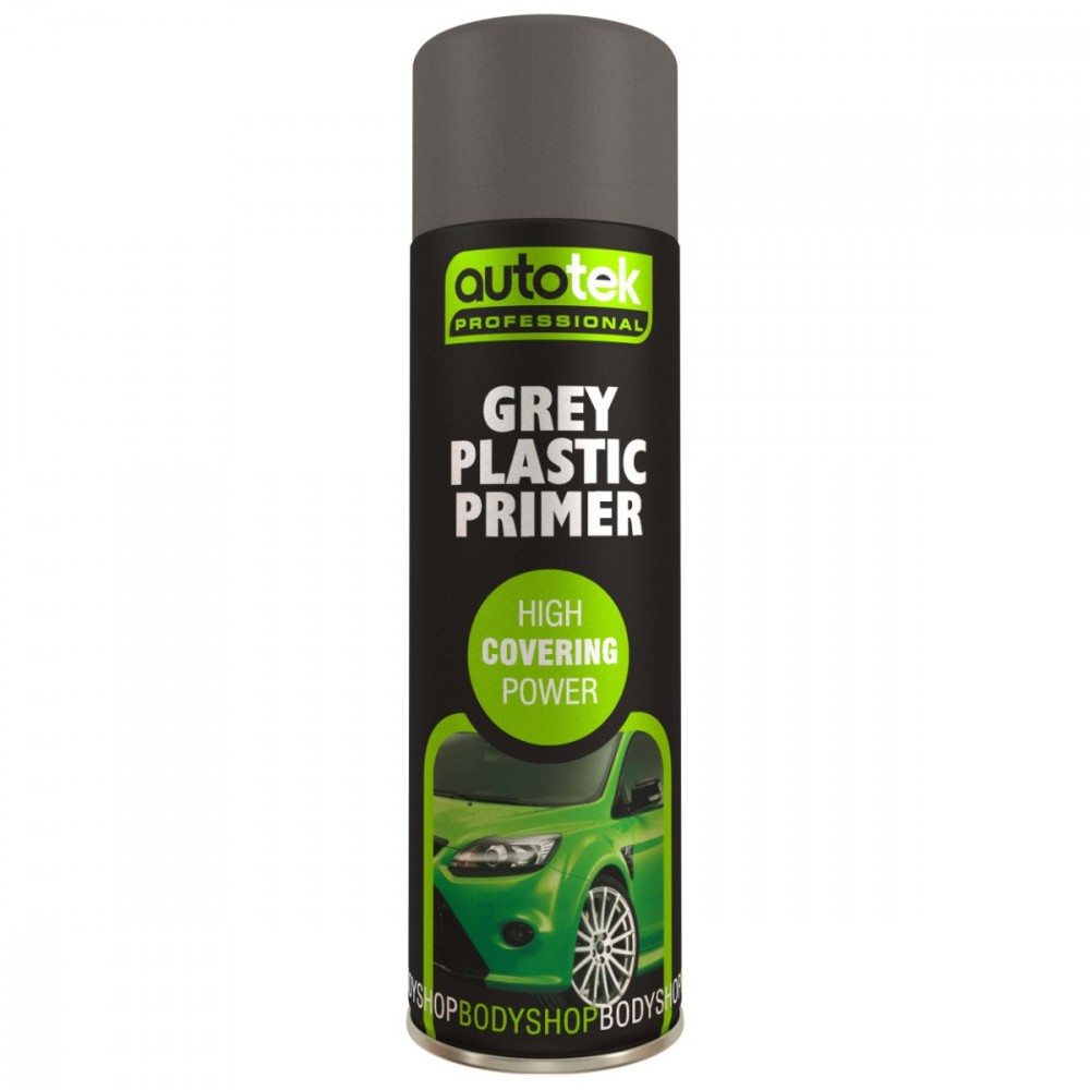 Image for Autotek Grey Plastic Primer Spray Paint 500ml