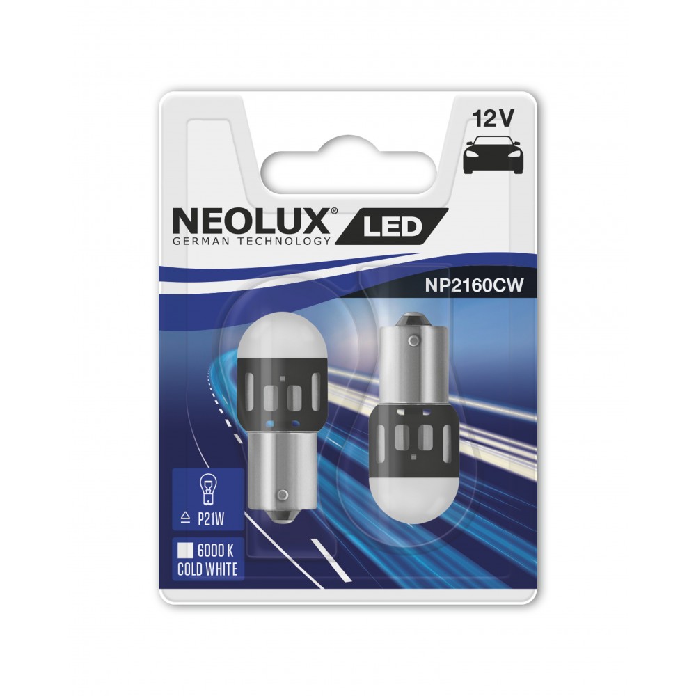 Image for Neolux NP2160CW-02B LED 12v BA15s (382) Cool White Twin blister